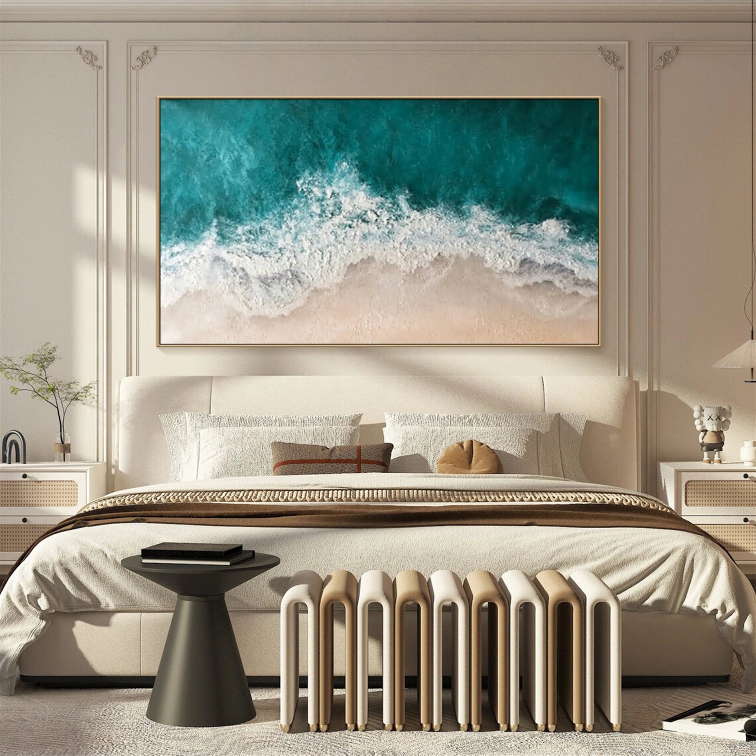 Ocean and Sky Painting #OS 071 - Handmade Canvas Wall Art for Home & Office Decor - Perfect for Living Room, Bedroom or Office Wall Decor