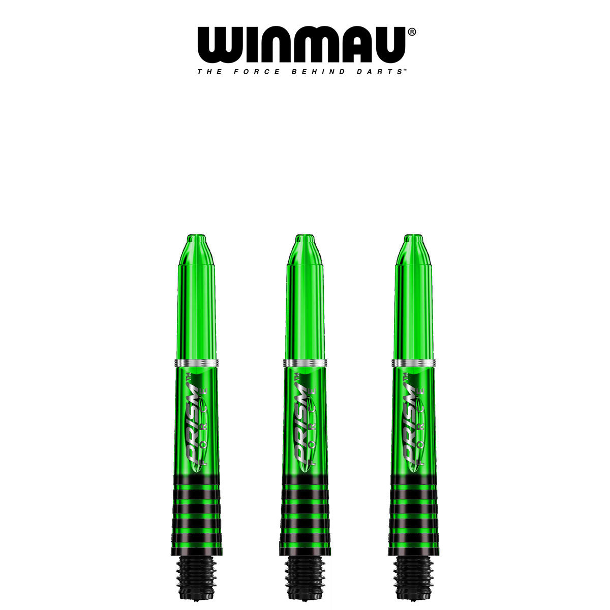 WINMAU Prism Force Ring Lock Dart Shafts - Short Green Aluminum Dart Shafts for Steel Tip Darts | Perfect for Professional Dart Players & Tournaments | Bar Games, Pub Competitions & Home Practice