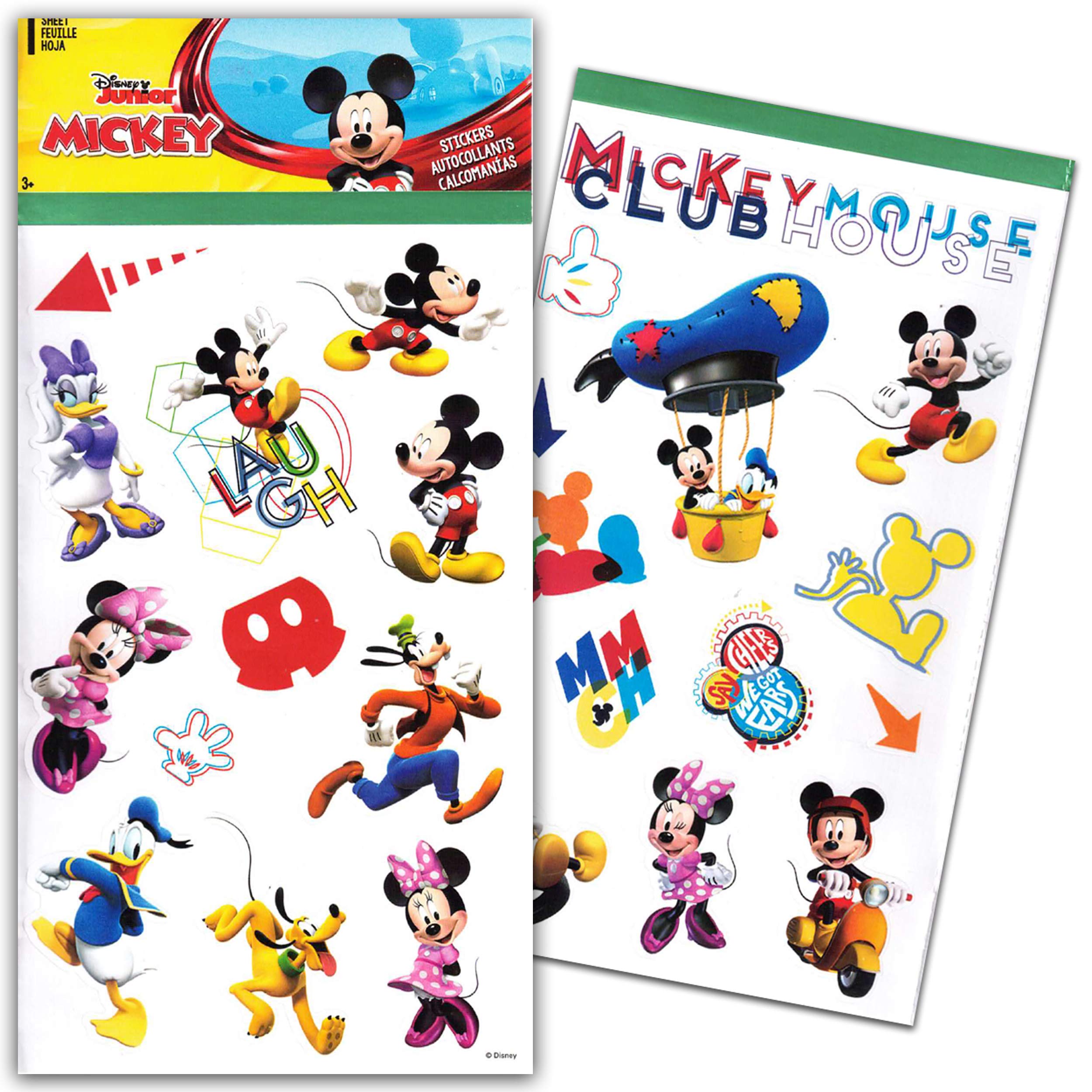 Disney Mickey Mouse Clubhouse Stickers and Tattoos 8 Pack - 200pcs Fun Party Supplies for Kids Birthday Favors, Classroom Rewards & DIY Crafts | Mickey Mouse Themed Decoration for Parties, Scrapbooking & Gift Wrapping