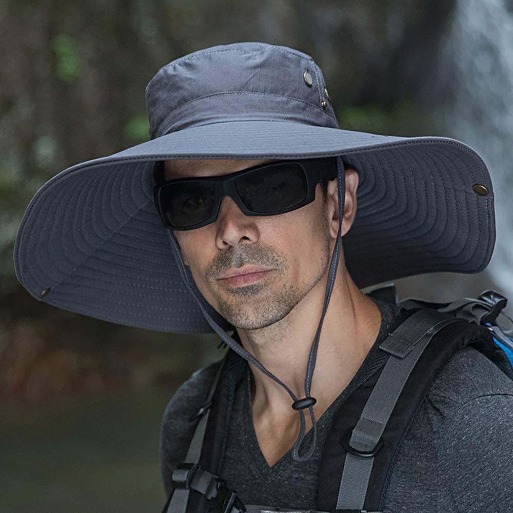 Peicees Super Wide Brim Sun Hat for Men & Women - UPF 50+ UV Protection Fishing Bucket Hat, Safari & Cowboy Style Summer Outdoor Hat | Perfect for Beach, Hiking, Gardening and Travel