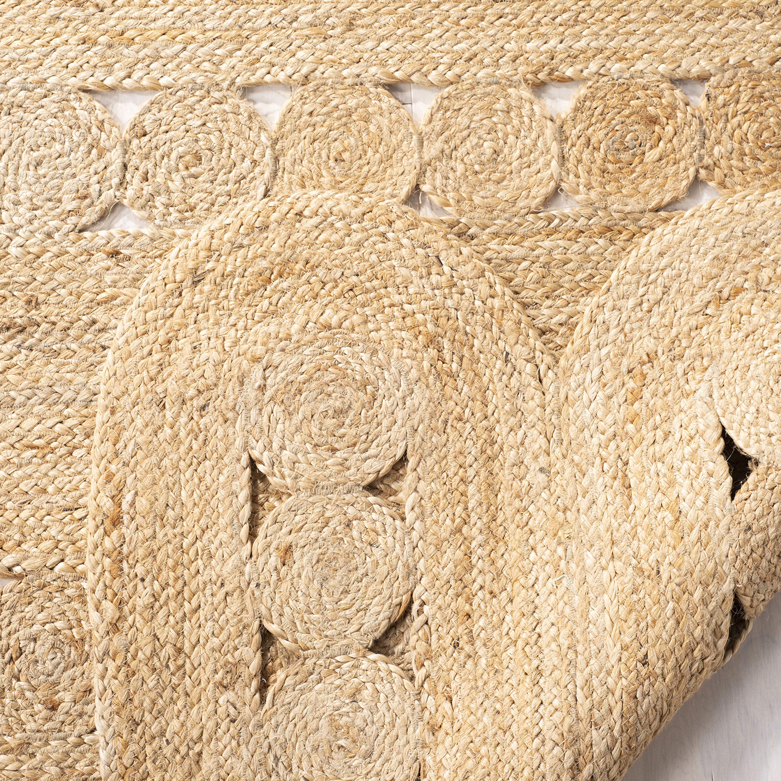 SAFAVIEH Natural Fiber Handmade Jute Area Rug - 8' x 10' Farmhouse Rustic Decor, Eco-Friendly Floor Covering for Living Room, Bedroom & High Traffic Areas | Perfect for Boho Chic, Coastal & Country Home Styles (NF365B)