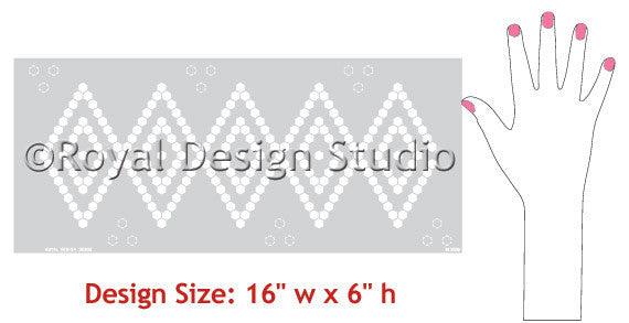 Hexagon Border Moroccan Stencil for Wall Painting, DIY Home Decor, and Furniture Design - Perfect for Geometric Patterns, Mosaic Art, and Creative Craft Projects