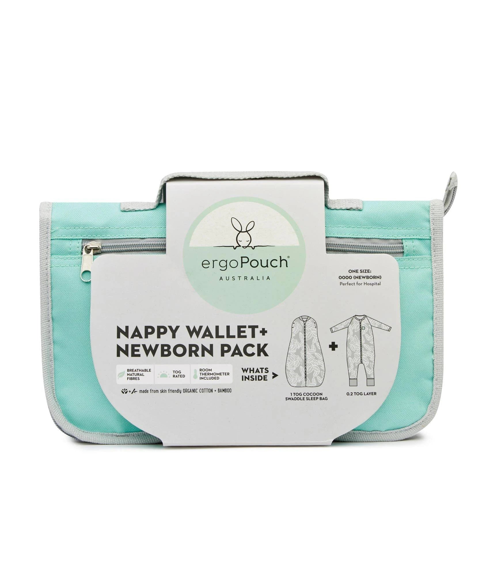 ergoPouch Cocoon Swaddle Sleep Sack for Newborns - Soft Baby Swaddle Blanket with Nappy Wallet & Gift Pack - Perfect for Nursery, Baby Shower Gifts & Newborn Sleep Comfort