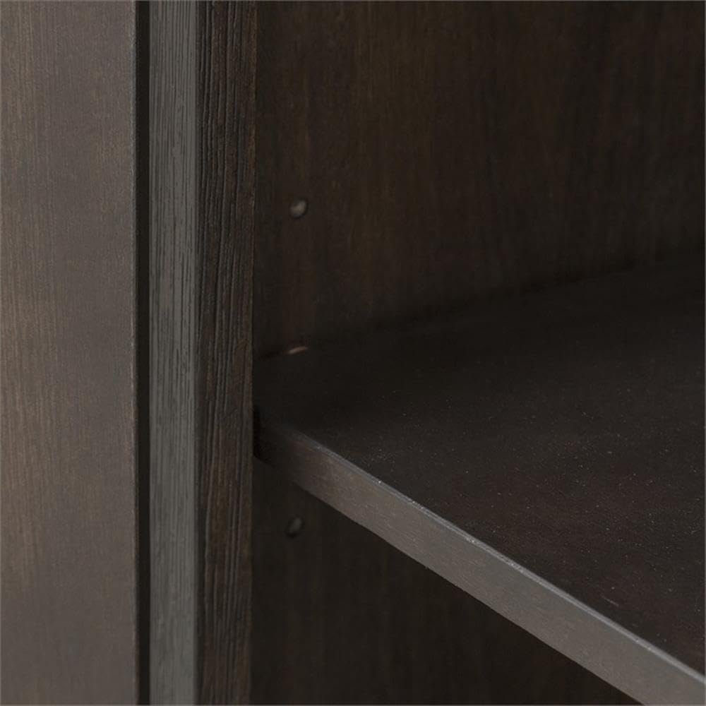 Liberty Furniture Double Bridge Dark Brown Sideboard - Elegant Buffet Cabinet for Dining Room, Living Room & Entryway Storage | Solid Wood Construction & Spacious Drawers