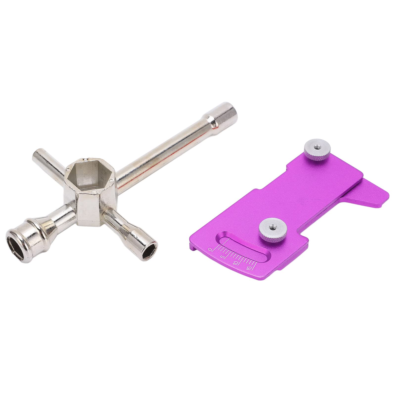 High Strength RC Car Maintenance Hex Wrench Tool Kit with Adjustable Ruler - Ergonomic Purple Wrenches for RC Car Repair & DIY Hobby Projects