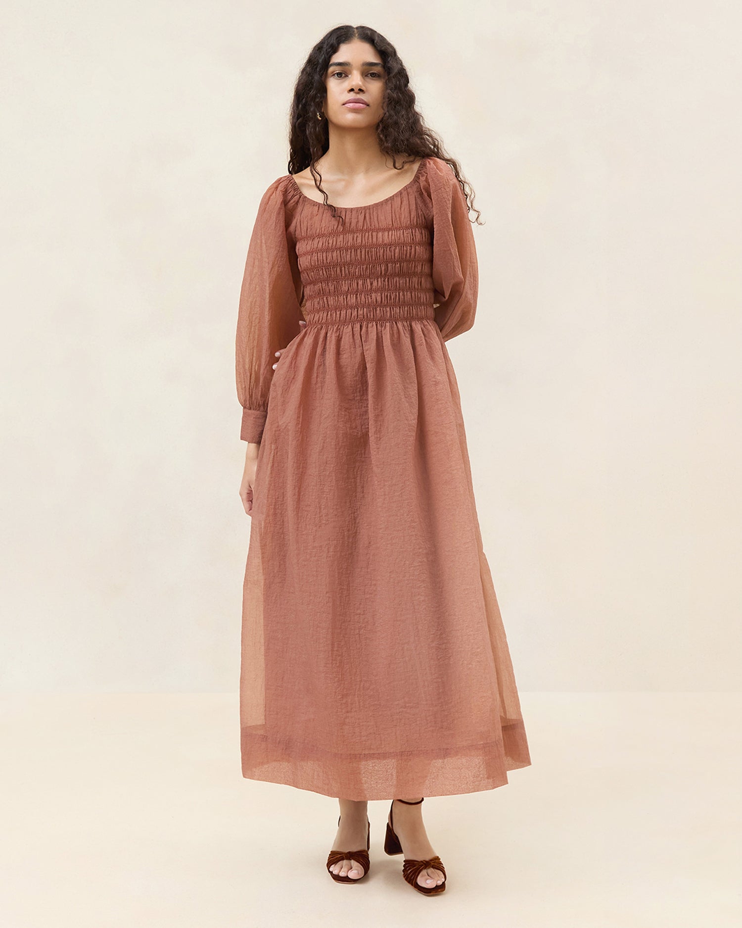 Elegant Cecelia Gathered Organza Dress for Women | Formal Evening Gown | Wedding Guest Dress | Perfect for Prom, Cocktail Parties & Special Occasions