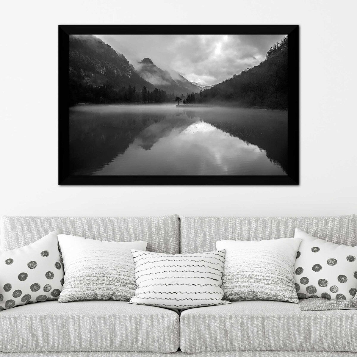 1054 Mountain Lake by Design Fabrikken - Premium Acrylic Wall Art Print for Home & Office Decor - Perfect for Living Room, Bedroom or Workspace