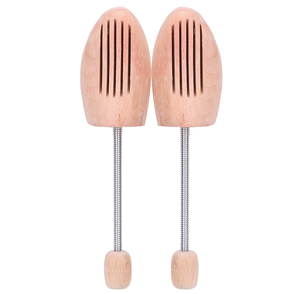 Premium 2-Pack Wooden Shoe Trees with Spring Column - Anti-Wrinkle & Anti-Deformation Shoe Support for Men & Women (Size 45-46) | Perfect for Dress Shoes, Boots & Sneaker Storage