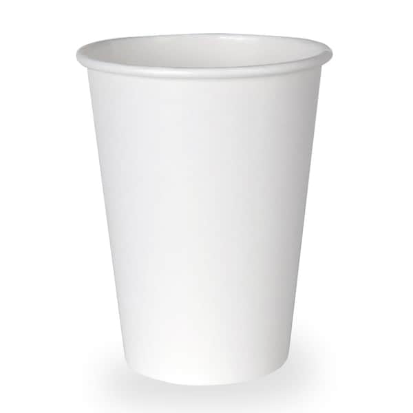 GP PRO Dixie 12 oz White Disposable Paper Coffee Cups - 1000 Count (50 Cups/Sleeve, 20 Sleeves/Case) - Perfect for Offices, Cafes, and Catering Events
