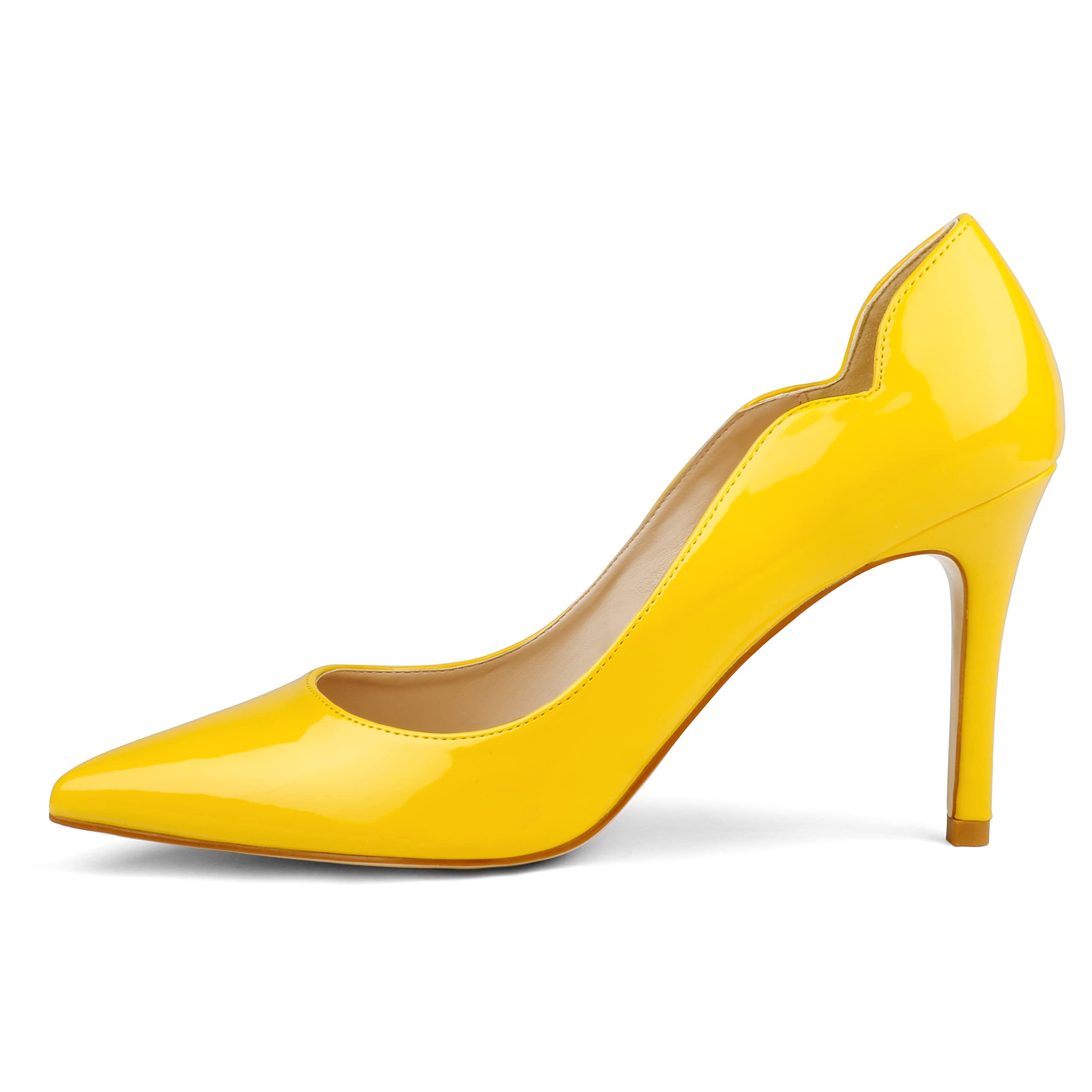 JOY IN LOVE Women's 3.5 Inch Stiletto High Heel Pointed Toe Pumps - Elegant Dress Shoes for Office, Party & Special Occasions