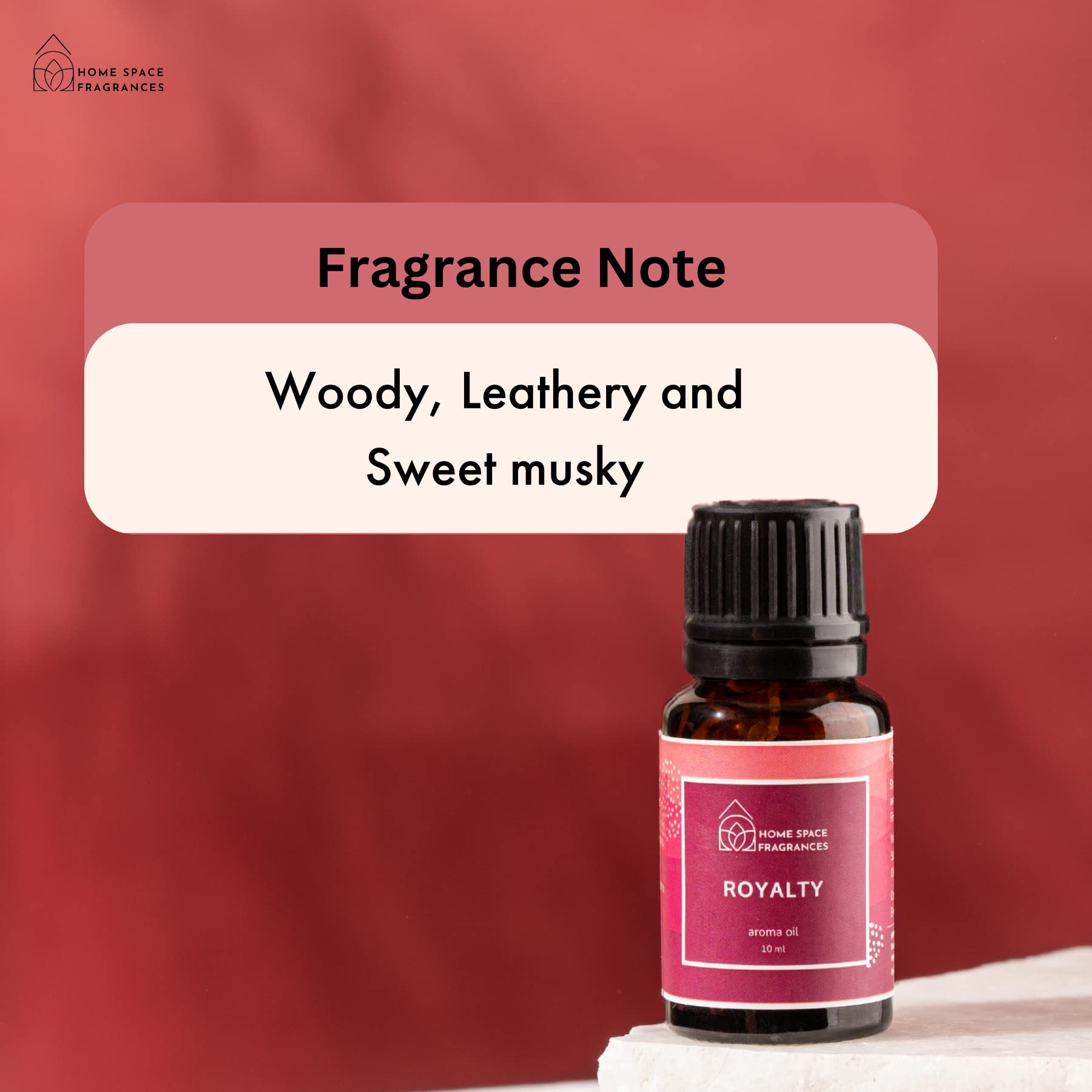 **Royalty Aroma Essential Oil - 10ml Sweet Woody Fragrance for Home & Office - Relaxing & Uplifting Aromatherapy Diffuser Oil (Pack of 1) | Perfect for Stress Relief, Meditation & Spa**