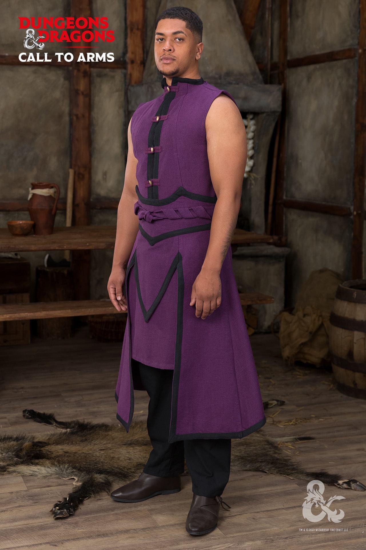 Dungeons & Dragons Sorcerer Battle Skirt - Purple & Black Cosplay Costume for D&D RPG LARP Fantasy Gaming