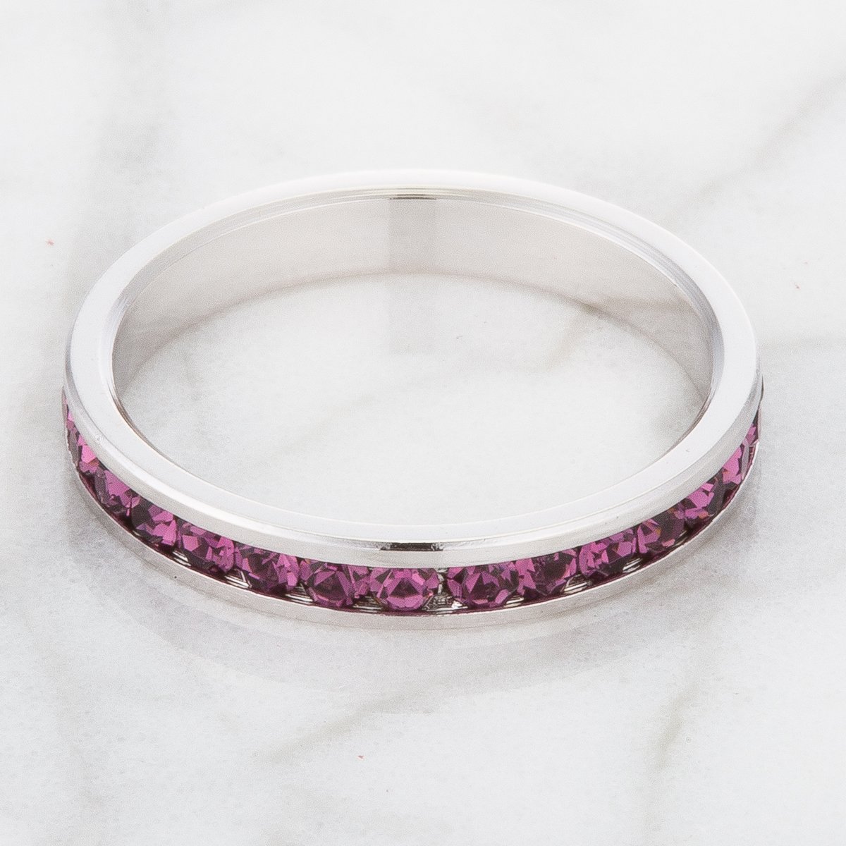 Elegant Swarovski Crystal Birthstone Stackable Eternity Rings for Women - Perfect for Anniversary Gifts, Bridal Jewelry & Everyday Wear