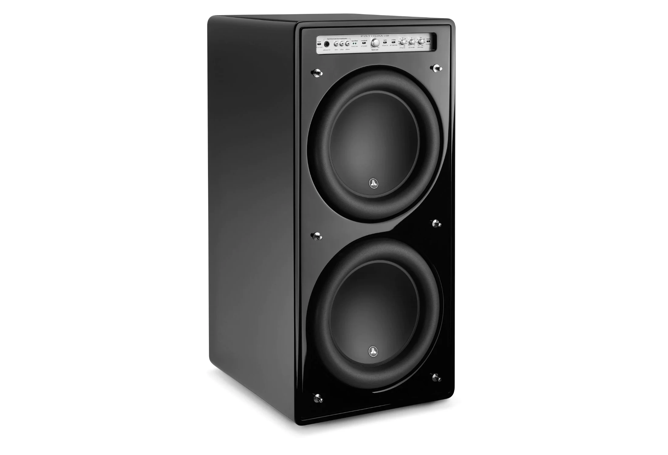 JL Audio Fathom F212V2 GLOSS Dual 12 Inch Powered Subwoofer - High Performance Car Audio Bass System for Home Theater & Music Enthusiasts (Black Gloss Finish) - Perfect for Car Audio Upgrades & Home Entertainment Systems