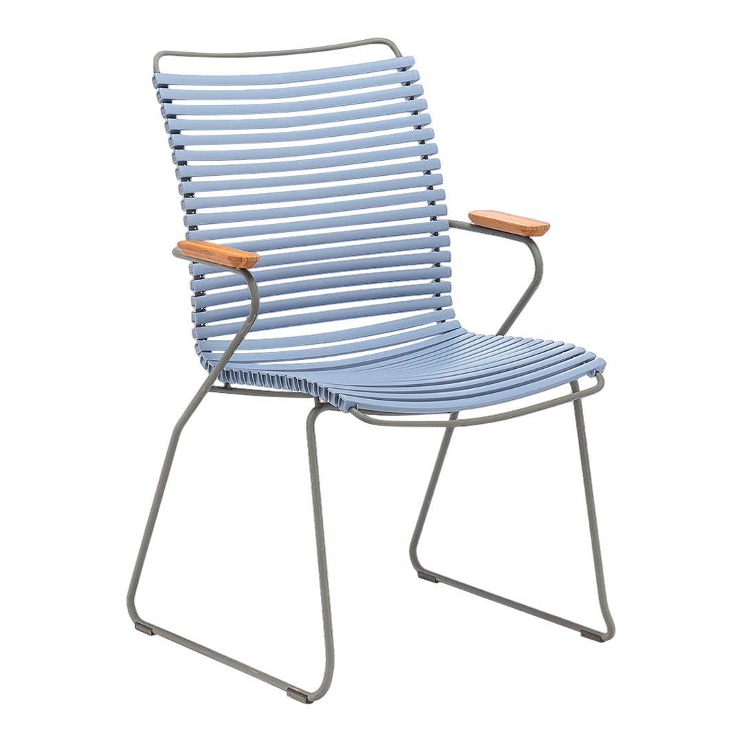 Click Outdoor Tall Back Dining Chair - Weather-Resistant Patio Dining Chairs for Garden, Deck & Poolside - Comfortable High Back Outdoor Seating for Restaurants & Backyard BBQs
