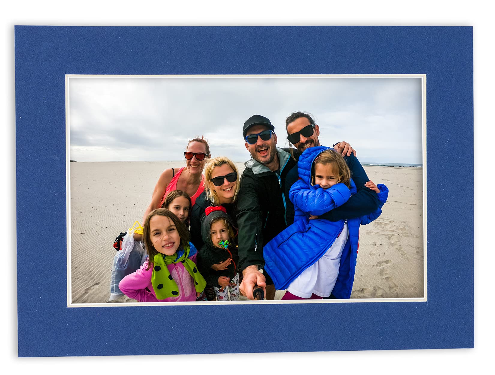 30x40 Acid-Free Bevel Cut Mat for 28x38 Photos - Bottle Blue Precut Matboard with Backing Board & Crystal Clear Self-Seal Photo Bag - 4-Ply Thickness for Picture Framing, Art Displays, and Professional Photography