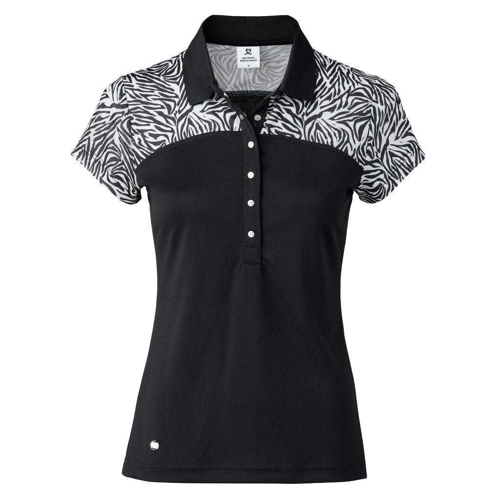 Women's Black Golf Polo Shirt - Breathable & Moisture-Wicking for Daily Sports & Outdoor Activities | Perfect for Golf, Tennis & Casual Wear