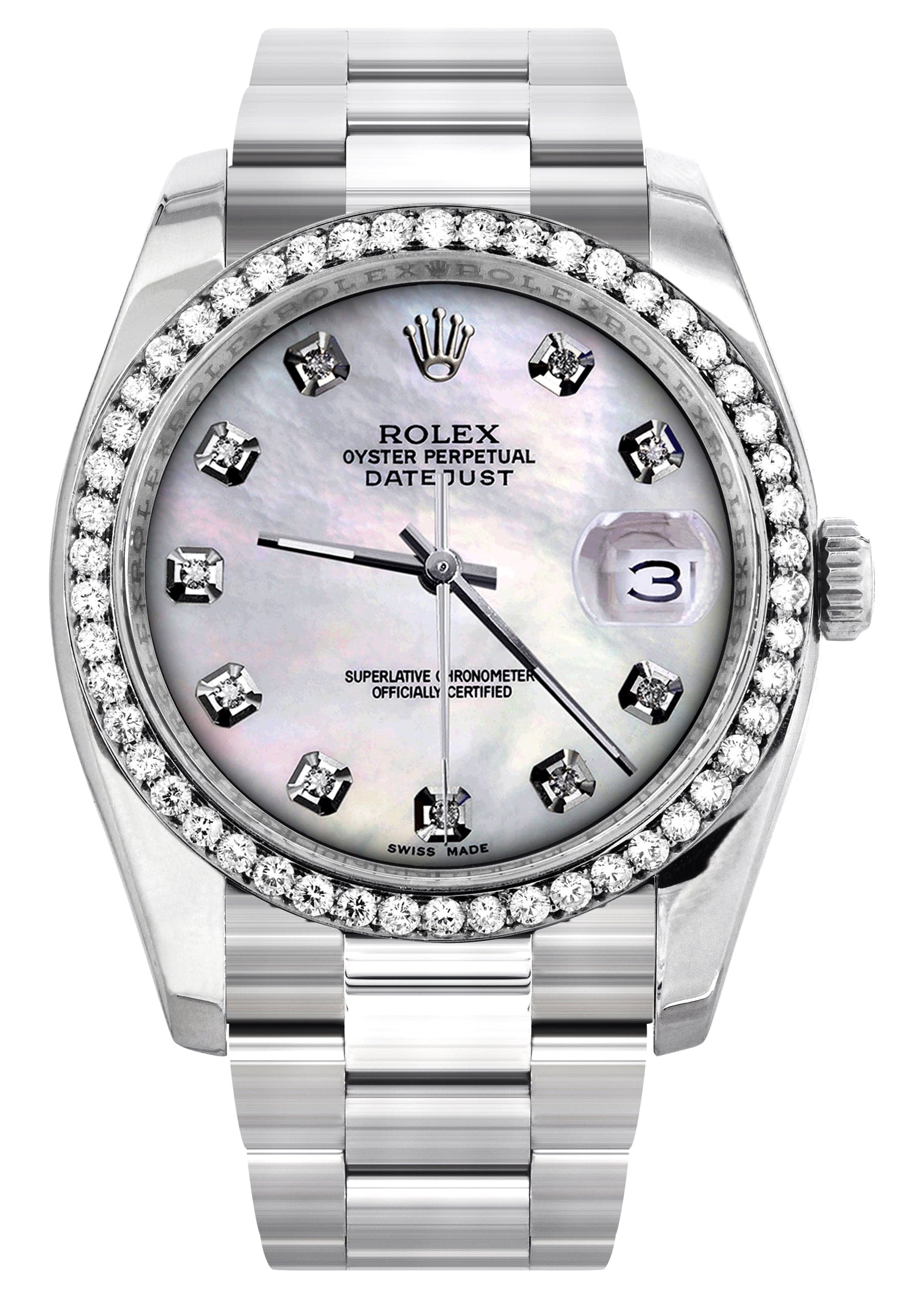 Rolex Datejust 36mm Watch - Mother of Pearl Dial & Oyster Band | Luxury Men's & Women's Timepiece for Business, Formal & Special Occasions