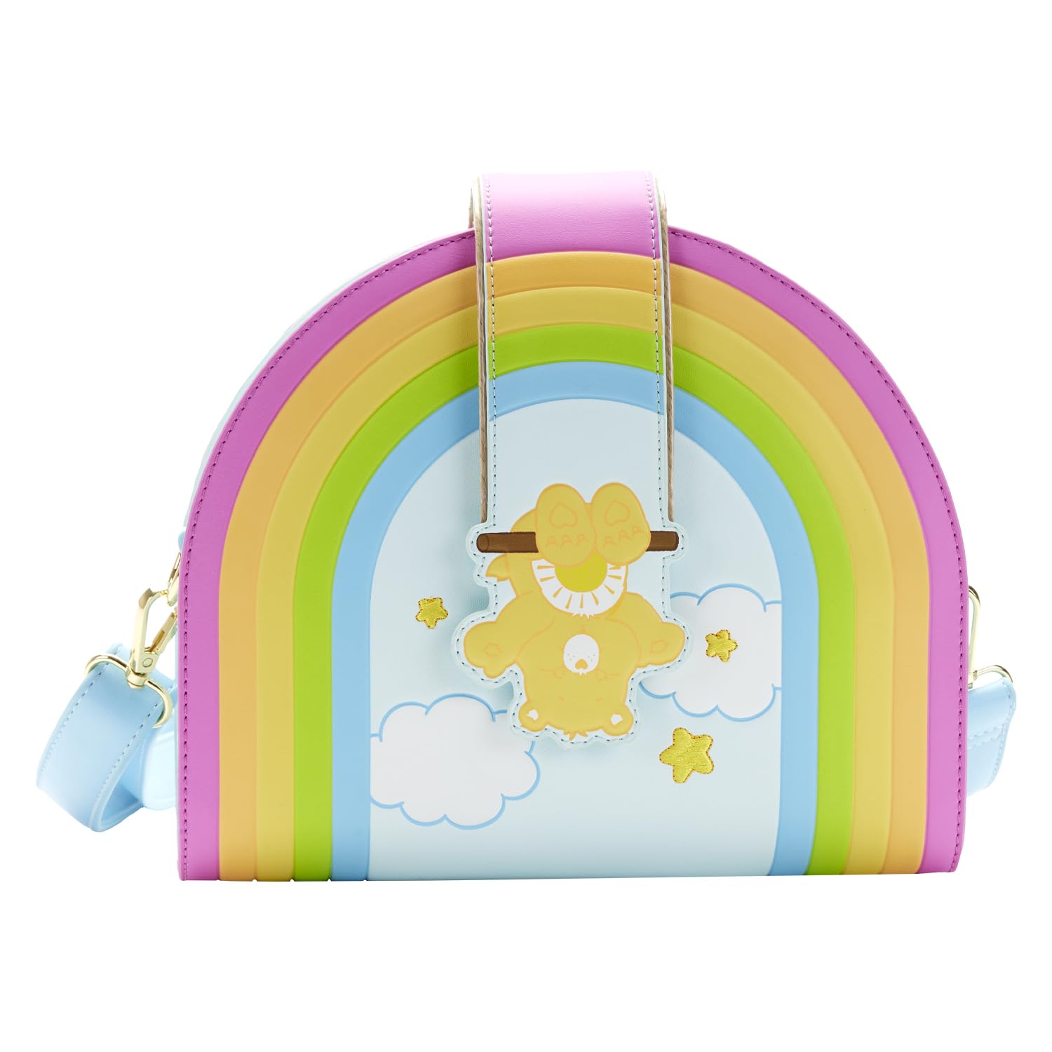 Loungefly Care Bears Rainbow Swing Crossbody Bag - Cute & Trendy Shoulder Purse for Women & Girls - Perfect for Casual Outings, Theme Parks & Disney Trips
