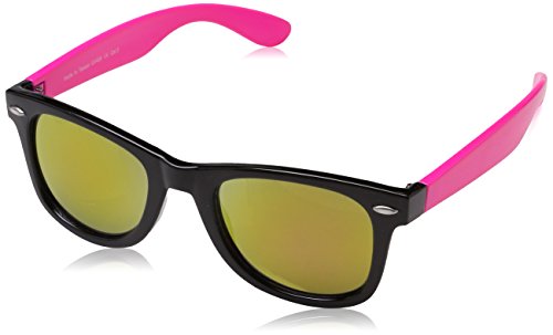 Black/Neon Pink, Pink Mirror Lens