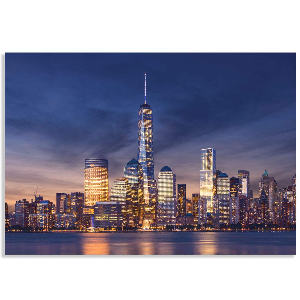 IDEA4WALL Brooklyn Bridge & New York City Large Removable Wallpaper - 66x96 Inches Peel and Stick Wall Mural for Bedroom, Living Room, Office Decor | Easy DIY Home Decoration