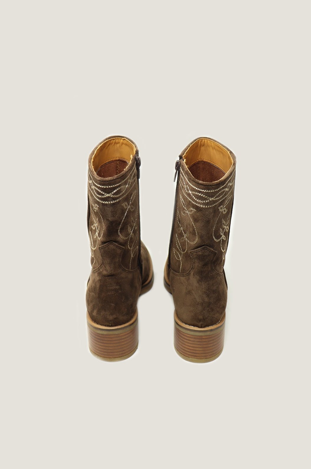 ALPE Ella Suede Boots for Women - Chocolate Brown Ankle Boots with Block Heel | Perfect for Fall, Winter & Casual Outfits