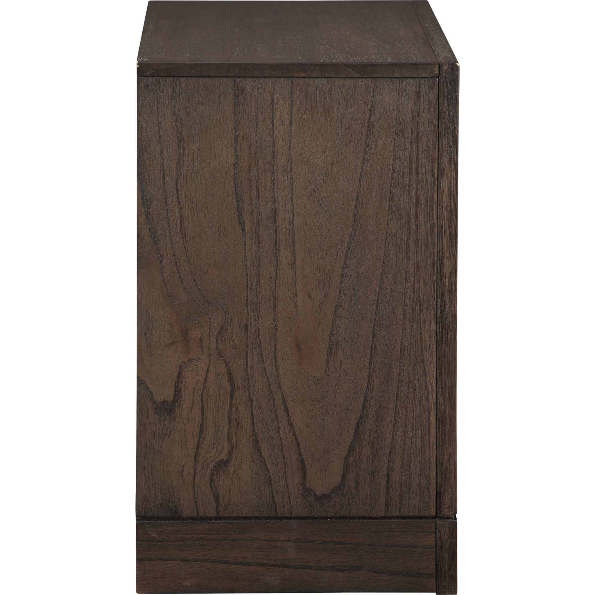 Modern Gray Nightstand with 2 Drawers - Brueban Bedside Table for Bedroom, Living Room, or Office - Stylish Storage Solution for Small Spaces