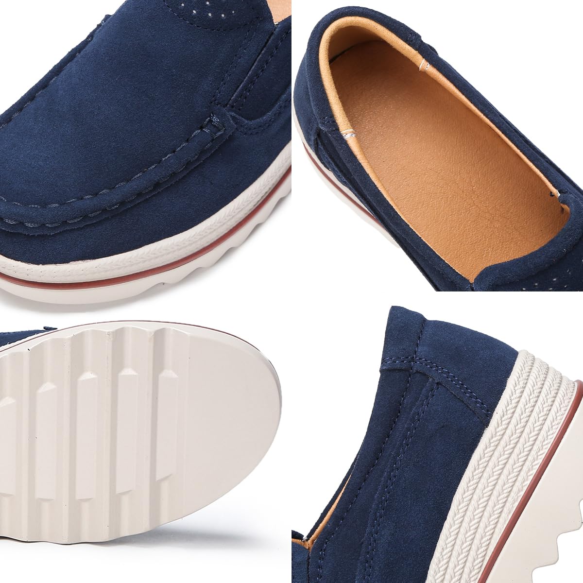 Ruiatoo Women's Slip-On Loafers - Comfortable Thick Soft Platform Shoes for Business Casual & Walking | Office, Travel & Everyday Wear