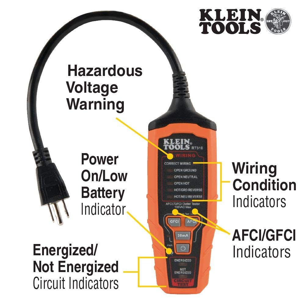 Klein Tools Circuit Breaker & Outlet Tester Kit (2-Piece) - Professional Electrical Testing Equipment for Home, Office & Industrial Use