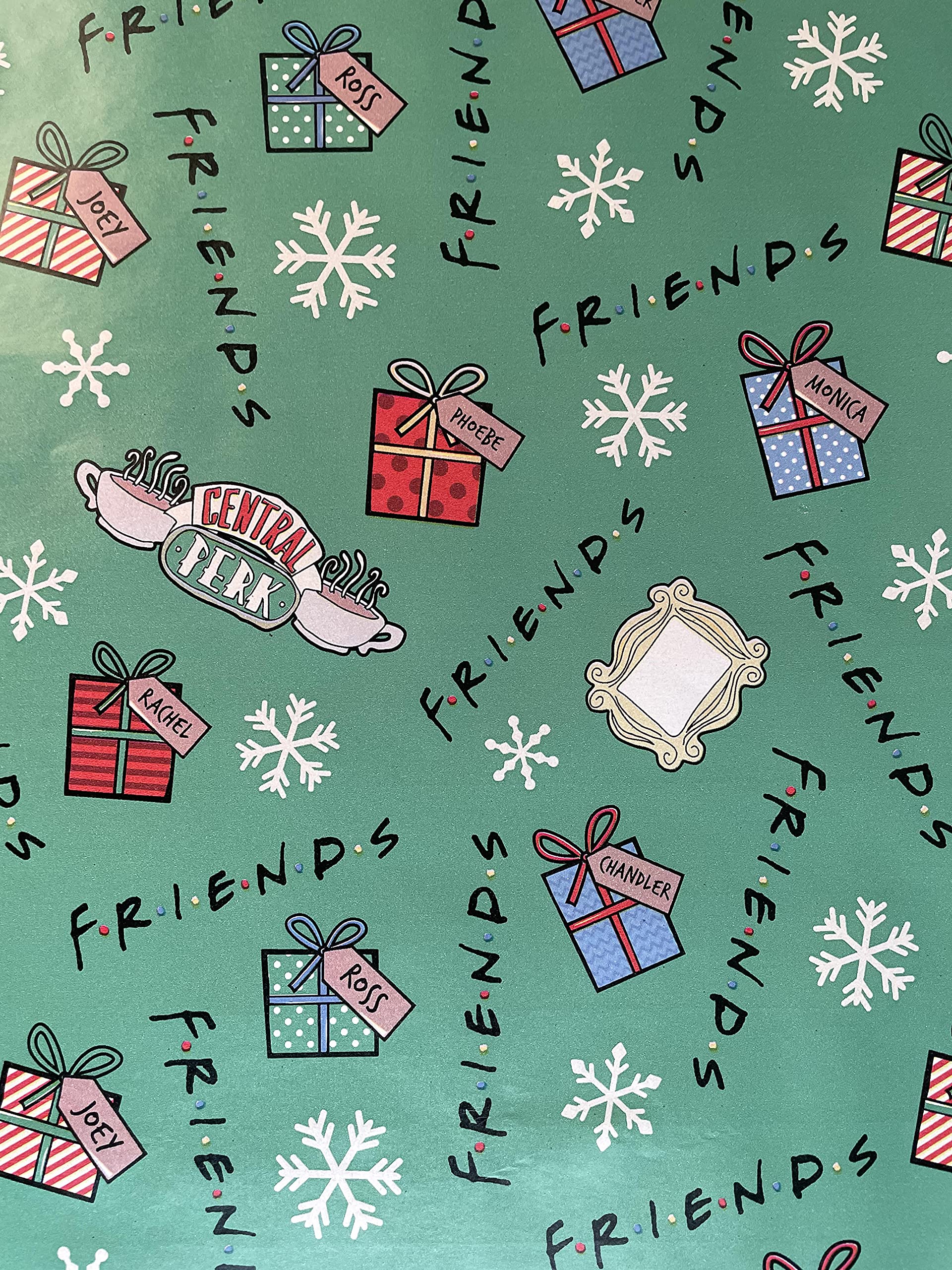 Friends TV Show Themed Gift Wrapping Paper - 40 Sq Ft Roll for Birthday, Christmas & Party Presents - Officially Licensed Merchandise