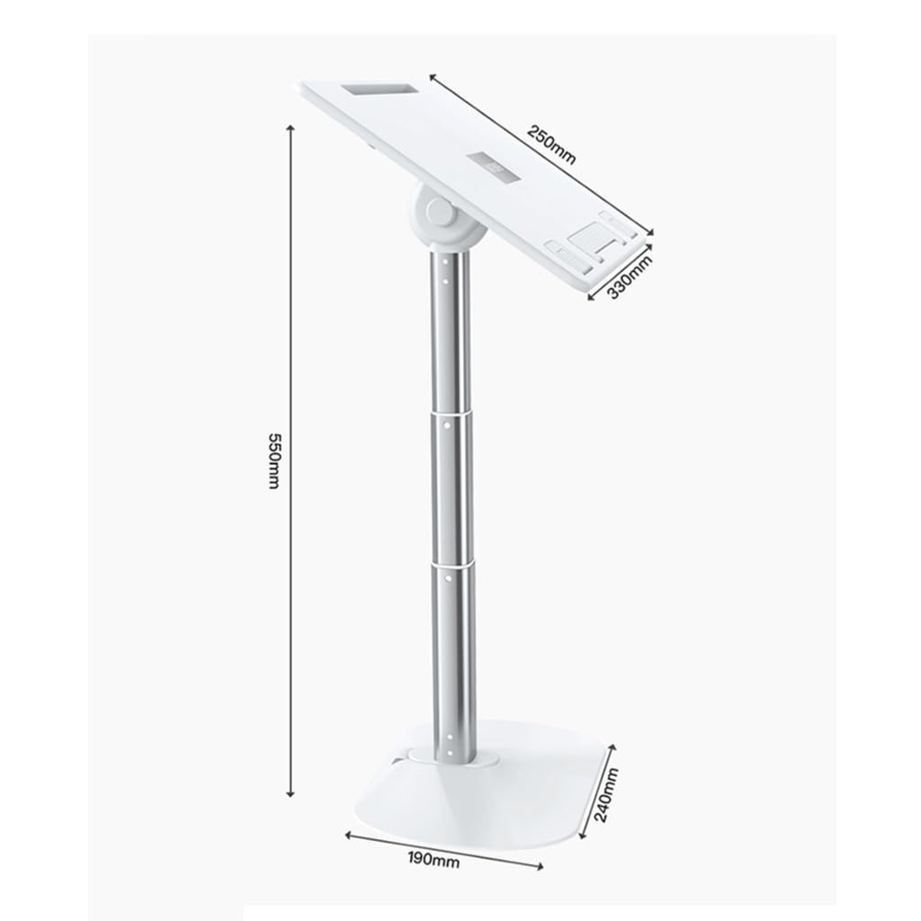 Adjustable Telescopic Projector Stand with Floor-to-Ceiling Mount - Universal Projector Bracket for Home Theater, Office Presentations & Outdoor Movie Nights - Heavy Duty Lift Mechanism with Vertical Tray Shelf