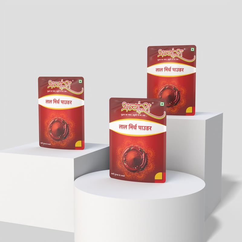 Organic BHAVYANSH Premium Red Chili Powder - 500g | Pure & Spicy Lal Mirchi Powder for Cooking, Curry, BBQ & Indian Cuisine | Gluten-Free & Non-GMO | Perfect for Seasoning, Marinades & Home Cooking