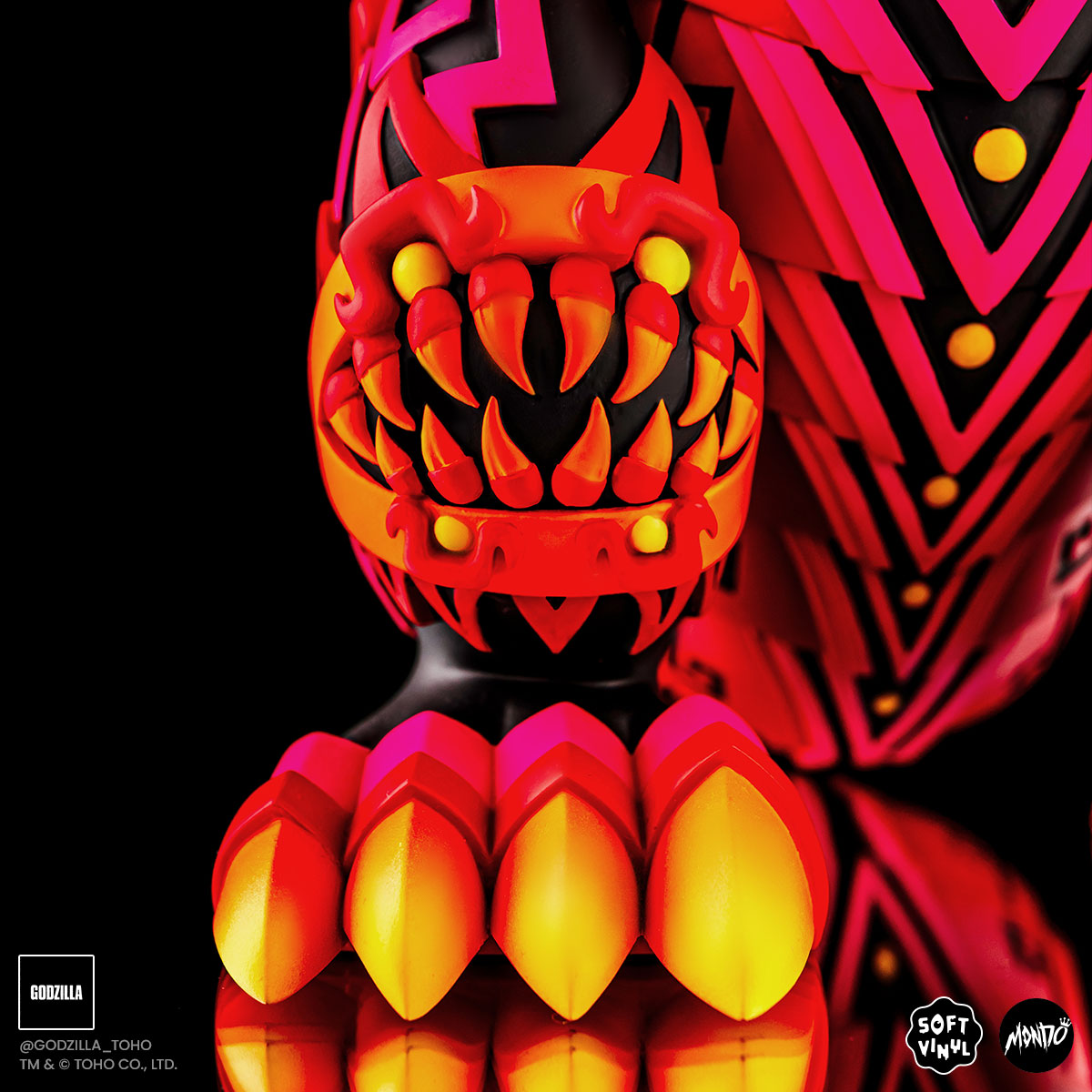 Godzilla Vinyl Designer Figure by Urban Aztec - Burning Variant Timed Edition - Collectible Toy for Anime Fans, Home Decor & Gift for Movie Lovers