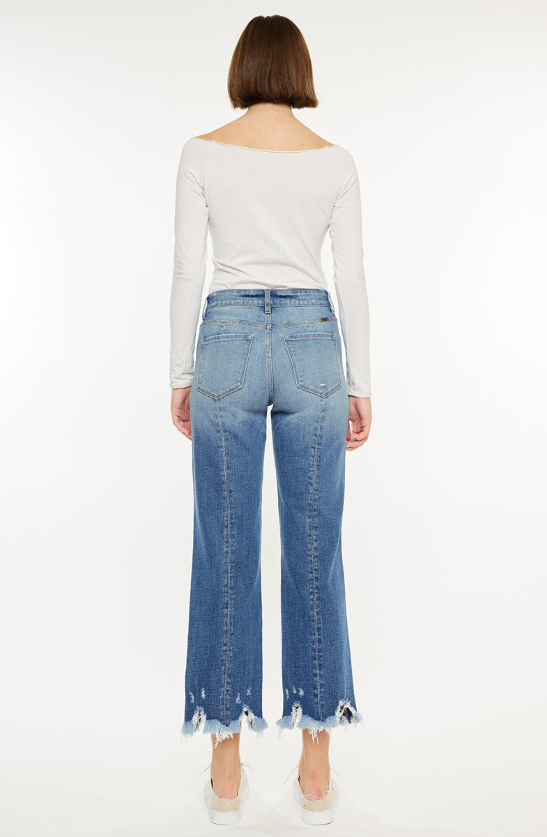 Hellen Women's High Rise Straight Leg Jeans - Stretch Denim Pants for Casual Wear & Everyday Outfits