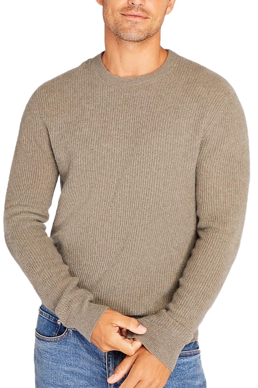 Premium Men's Cashmere Crewneck Sweater - Soft & Warm Winter Knit Pullover for Business Casual & Holiday Outfits | Club Monaco
