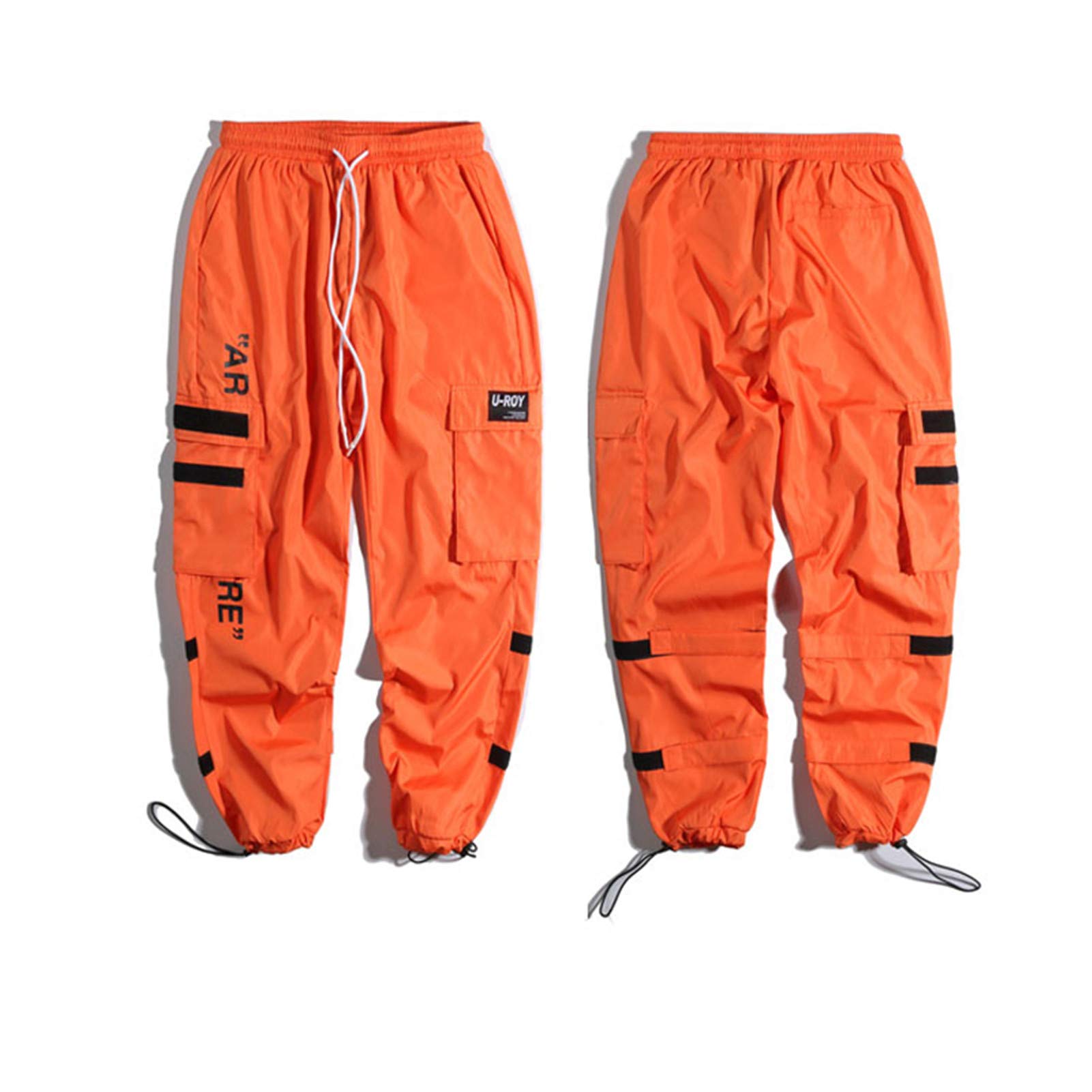 **KHUGIU Hip Hop Cargo Joggers for Men & Women - Streetwear Sweatpants with Pockets | Casual Sport Pants for Urban Fashion, Gym & Street Style**