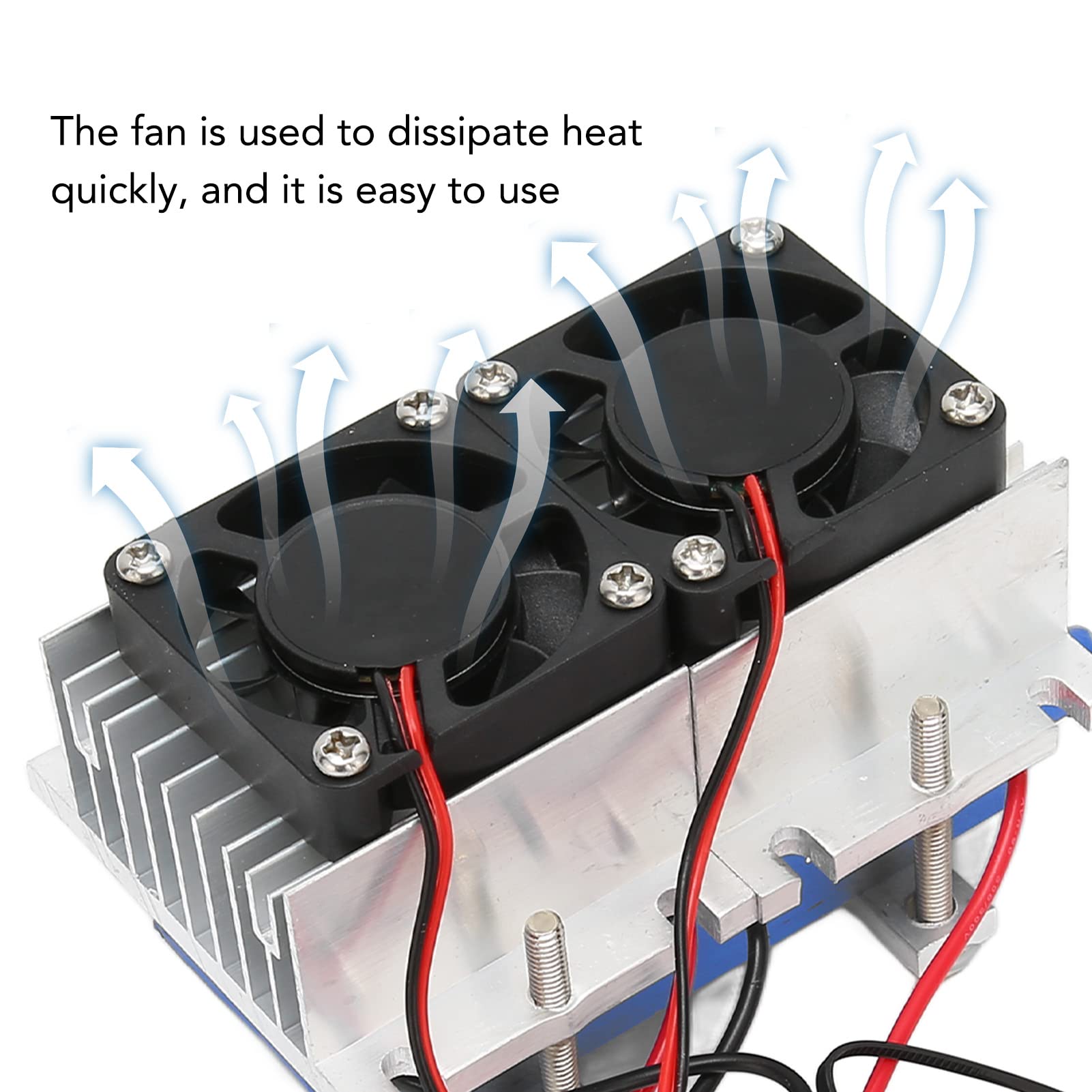 ASHATA 144W Peltier Cooler Kit - 12V Thermoelectric Refrigeration System for DIY Cooling Projects | Mini Air Conditioner with Low Noise | Perfect for Small Spaces, Electronics Cooling, and Portable AC Solutions
