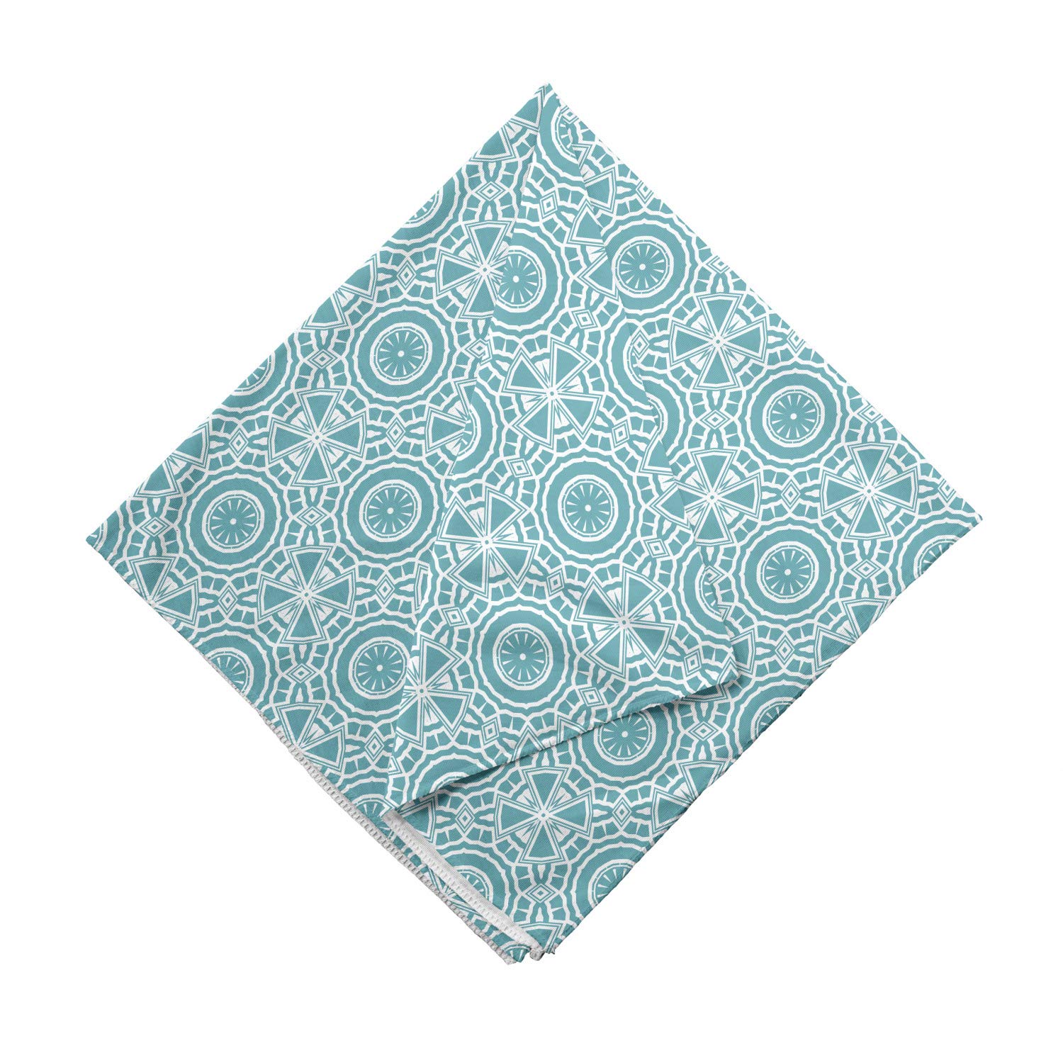 Ambesonne Boho Bandana Scarf - Modern Mandala Print Unisex Head Wrap & Neck Tie for Women Men - Yoga, Music Festival, Outdoor Activities Accessory