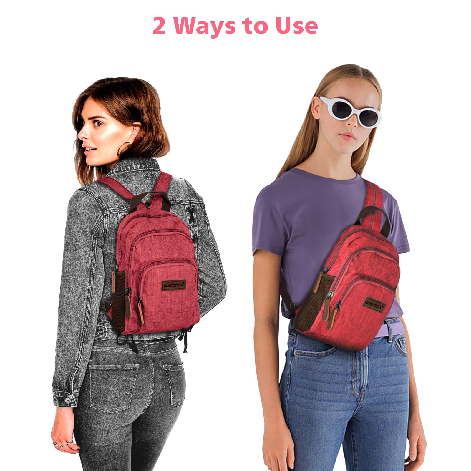 Women's Small Convertible Backpack Purse - Adjustable Straps for Travel & Daily Use