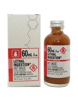 Cajohn's Lethal Ingestion Bhut Jolokia Hot Sauce - 2oz Bottle | World's Hottest Ghost Pepper Sauce | Perfect for Spicy Food Lovers, Cooking, and Hot Sauce Challenges