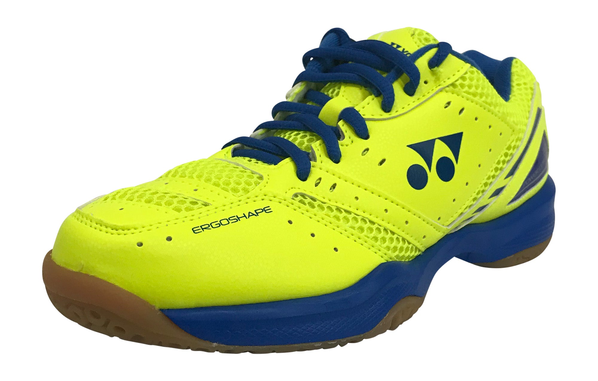 Yonex SHB PC30 Unisex Badminton Shoes for Men & Women - Lightweight Cushioned Court Sneakers for Badminton, Tennis, Volleyball - Yellow/Blue Sports Shoes for Indoor & Outdoor Play