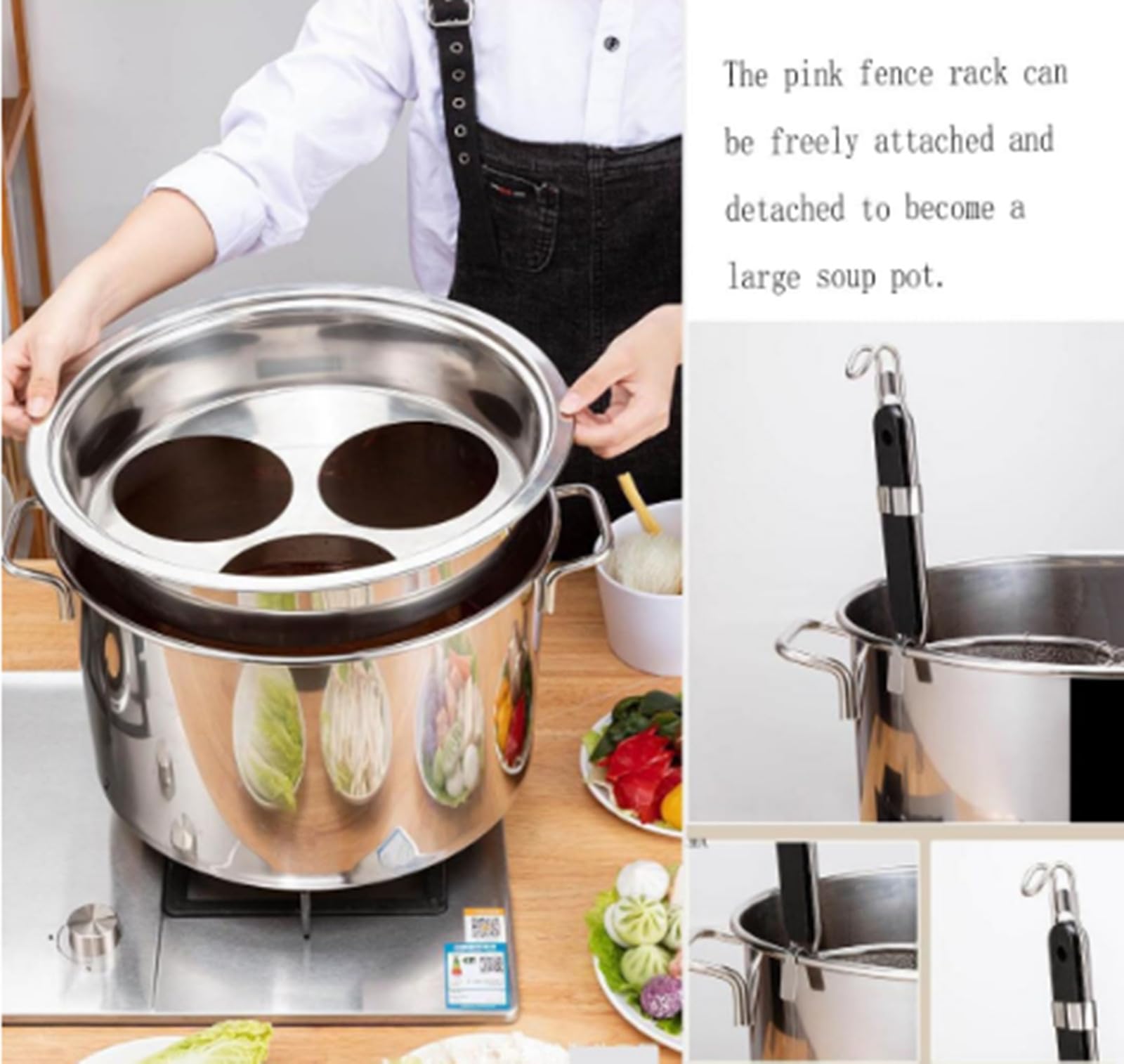Stainless Steel Pasta Cooker with Strainer - 5-Piece Multipot Cooking Set with Stock Pot & Frying Pan - Perfect for Italian Cuisine, Family Dinners & Meal Prep