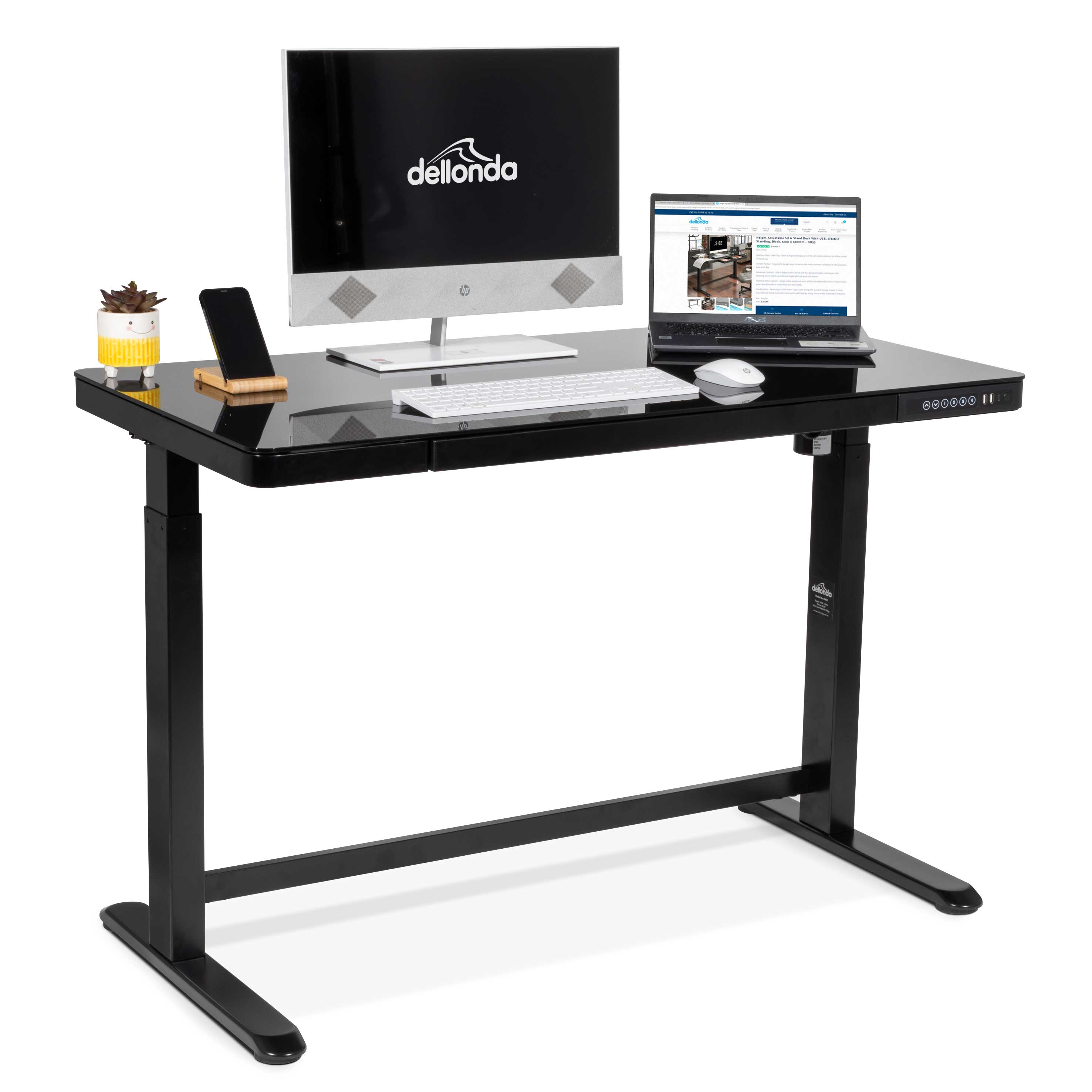 Electric Height Adjustable Sit Stand Desk - 47.2