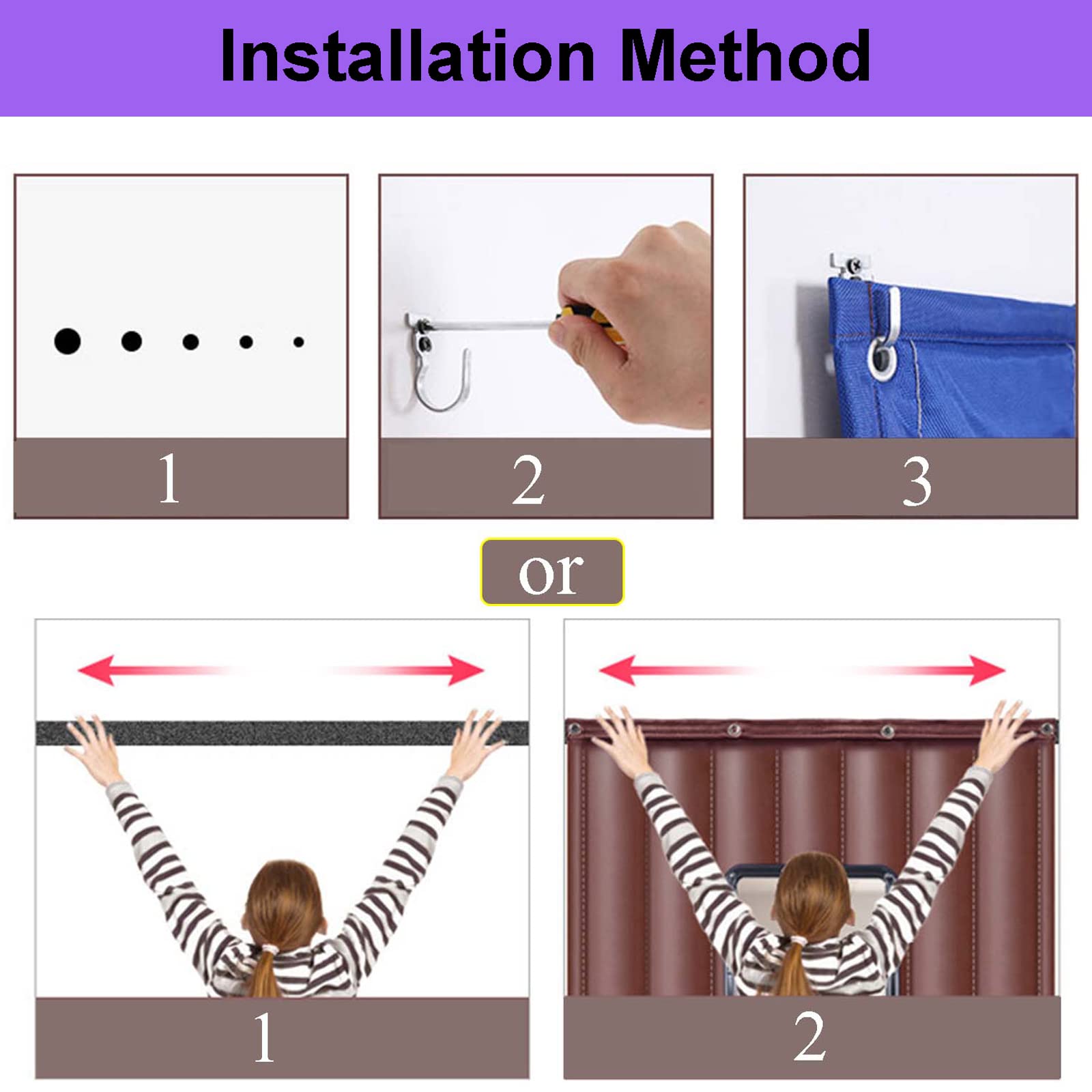 Magnetic Thermal Insulated Door Curtain 43