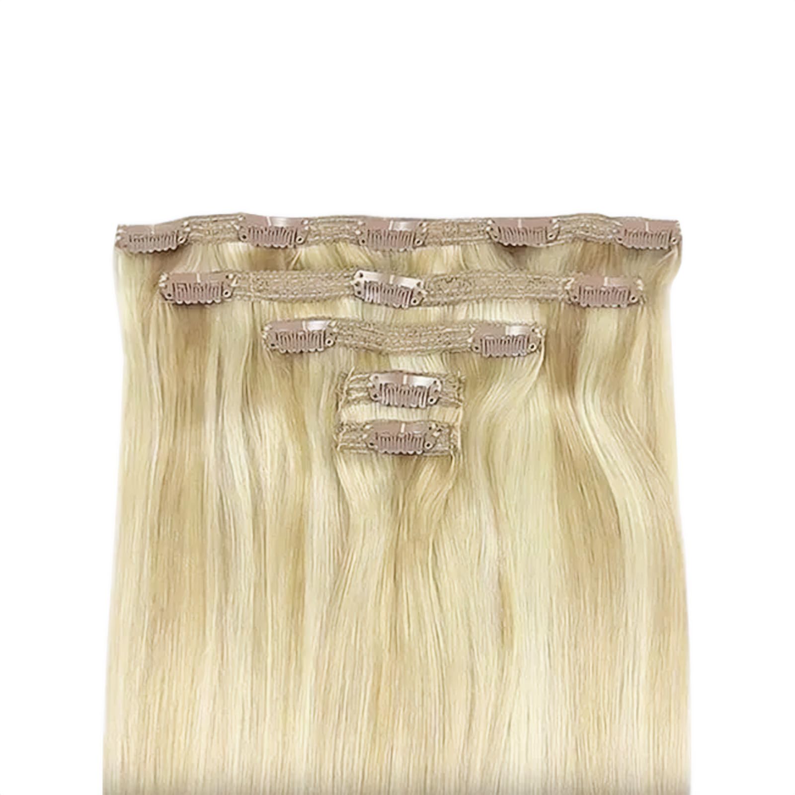 Zala 100% Remy Human Hair Clip In Extensions - 5 Piece Set, Honey Blonde (20 Inch, 100g) - Natural, Silky & Straight Hair Extensions for Easy Blending - Perfect for Daily Wear, Parties & Special Occasions