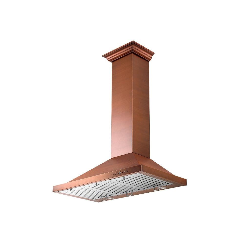 ZLINE Designer Series 7 Layer Copper Wall Mount Range Hood (8KBC) - Professional Kitchen Ventilation for Home Chefs & Cooking Enthusiasts | Perfect for Modern Kitchens & Open Concept Living Spaces