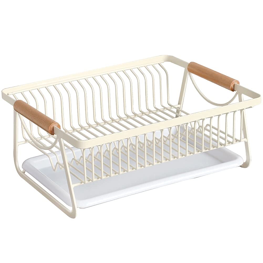 Stainless Steel Dish Drying Rack for Kitchen Counter - Space Saving Tableware Storage Organizer with Drain Basket - Perfect for Drying Plates, Cups, Utensils After Washing - Ideal for Small Kitchens, Apartments & RVs