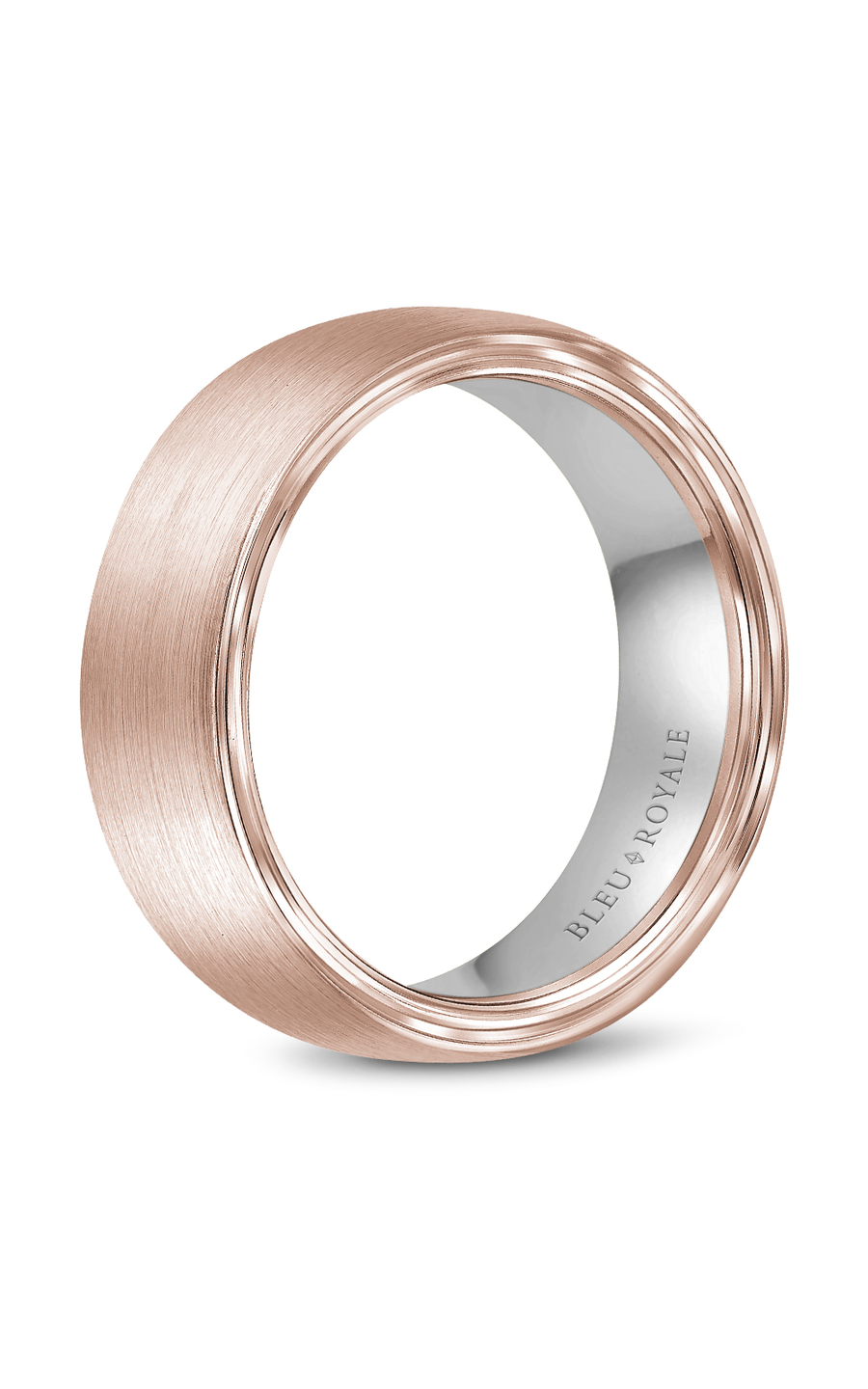 Bleu Royale Men's Wedding Band Ring - 14K White Gold Comfort Fit RYL059RW75 - Perfect for Engagement, Anniversary & Special Occasions