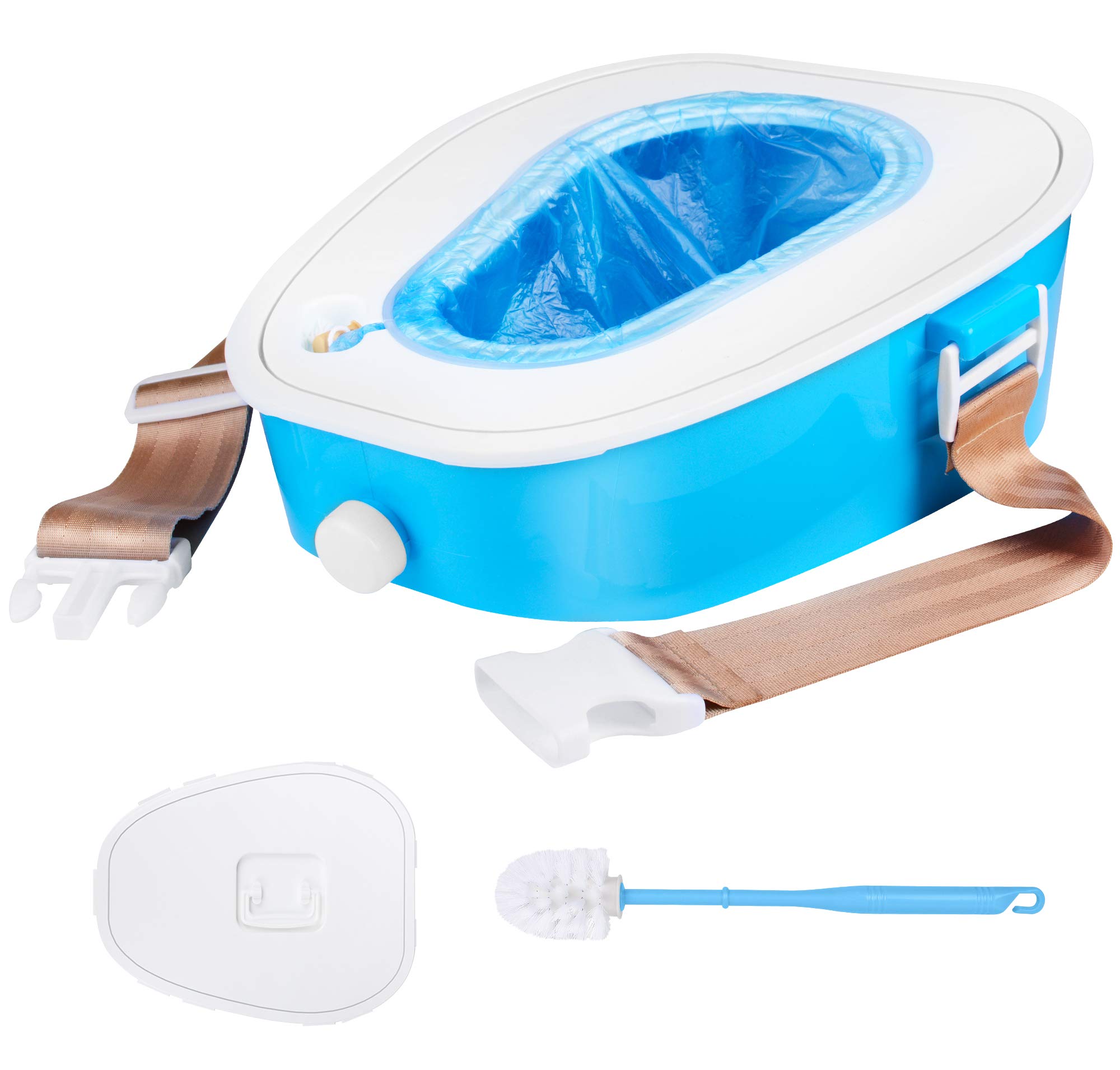 ARCITON Portable Toilet for Camping & Travel - Lightweight Commode for Indoor/Outdoor Use, Car, Hiking, Boating & Road Trips - Emergency Toilet for Traffic Jams & Outdoor Adventures (Blue)