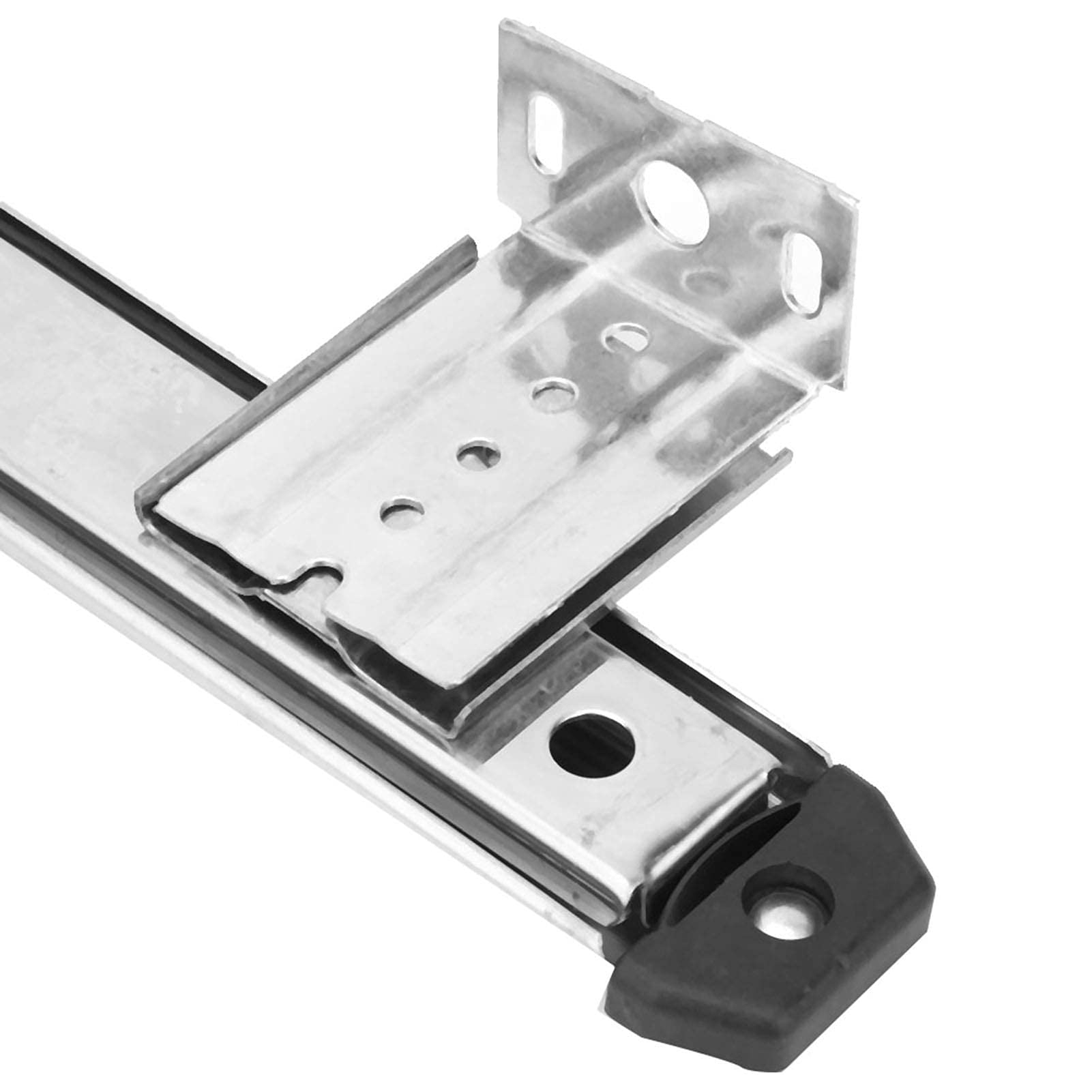 2Pcs Heavy Duty Keyboard Slide Tray - Cold Rolled Steel Computer Desk Drawer Accessories with Durable Slide Rail Bracket (White) - Perfect for Office Workstations & Home Computer Setups